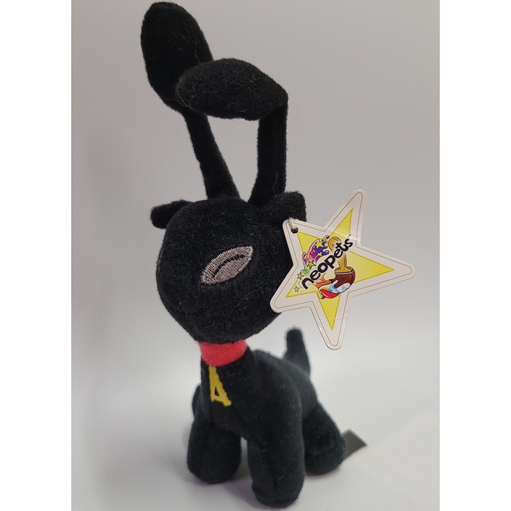 McDonalds Neopets Shadow Aisha Plush Black Vintage 2004 Happy Meal Toy NWT